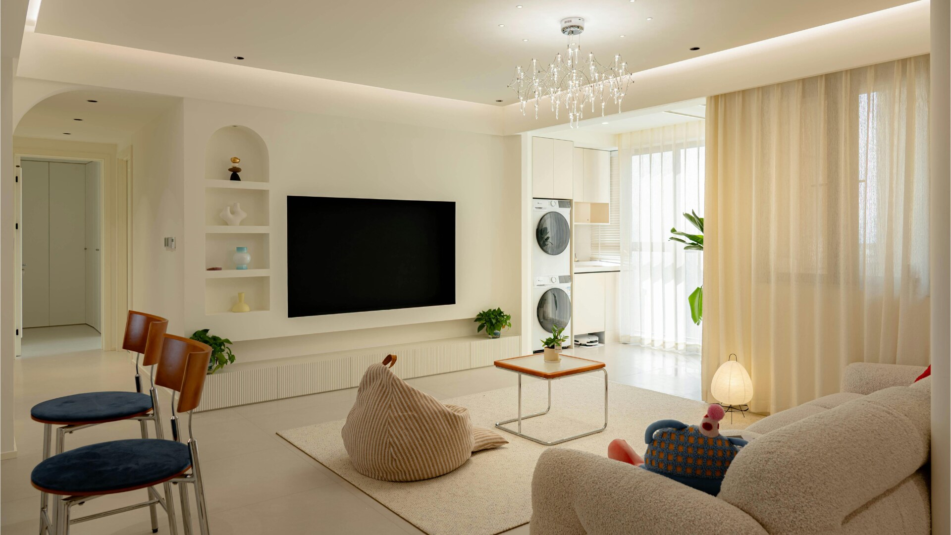 Cortina voile moderna sala - Casa 2L
